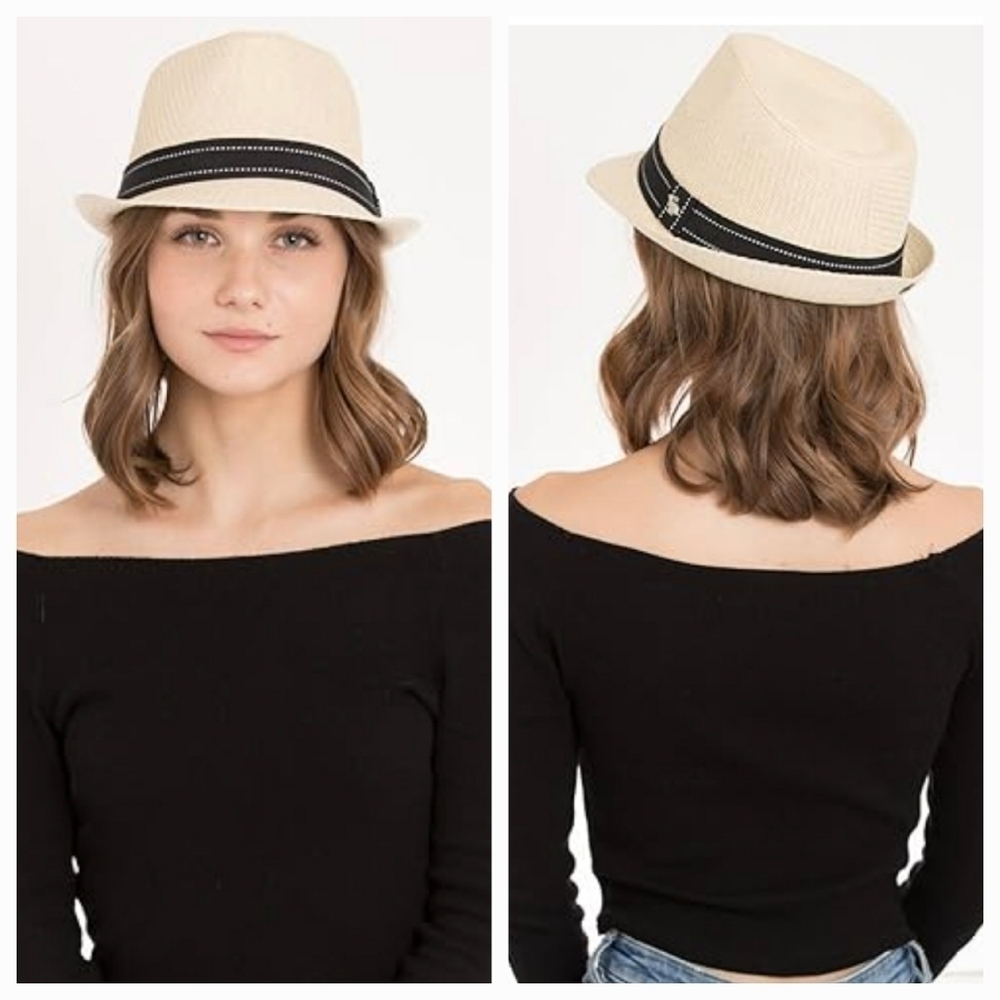 Peter Grimm Fragile Fedora Hat Toyo Straw Unisex